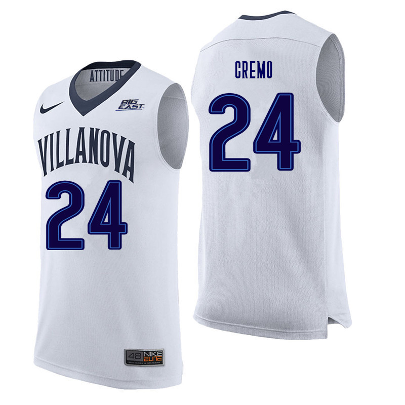 Men #24 Joe Cremo Villanova Wildcats College Basketball Jerseys Sale-White - Click Image to Close